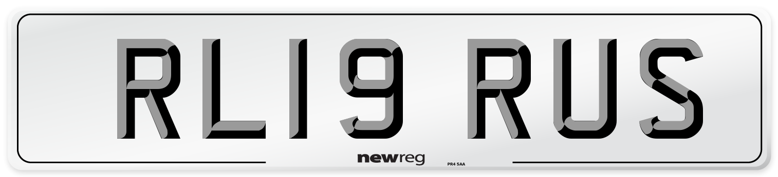 RL19 RUS Number Plate from New Reg